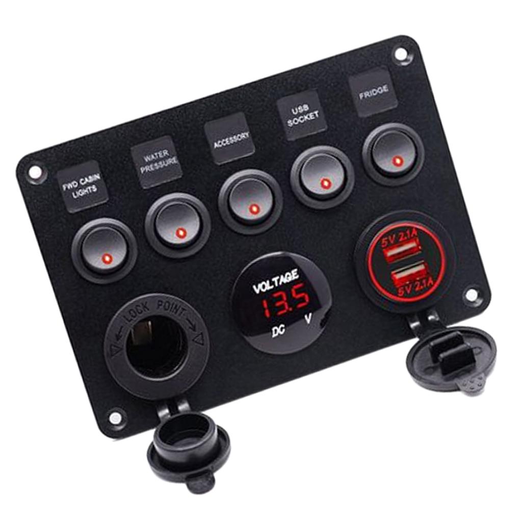 Usb Charger - Panel sterowania z 5 przyciskami, wykonany
