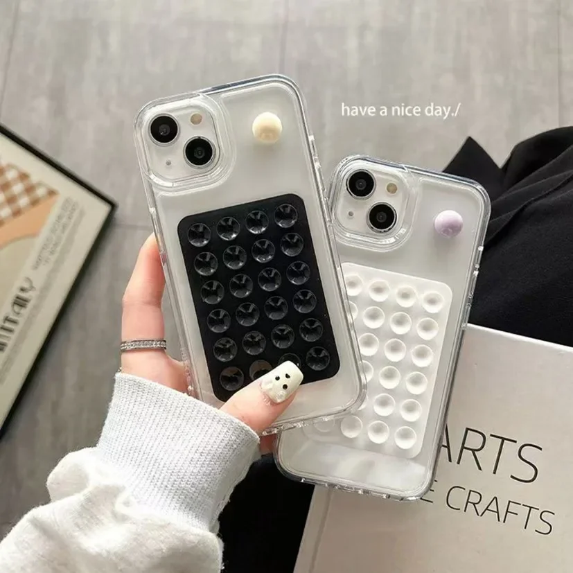 Phone Holder - Kwadratowa silikonowa podkładka z przyssawką do