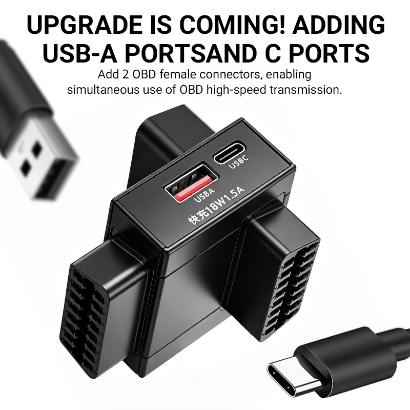 Adapter rozdzielający OBD2, 1  – Usb Charger recenzja i cena
